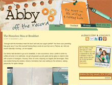 Tablet Screenshot of abbyofftherecord.com